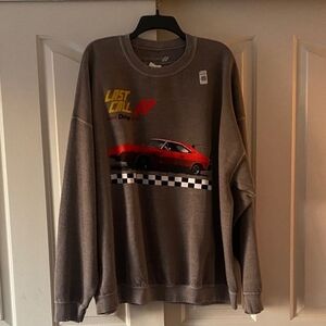 Dodge Graphic Men's Gray Sweater Long Sleeve Sweatshirt. Size XXL